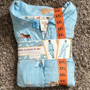 Munki Munki Flannel Pajama Set Blue (All Dogs Welcome) 2XL